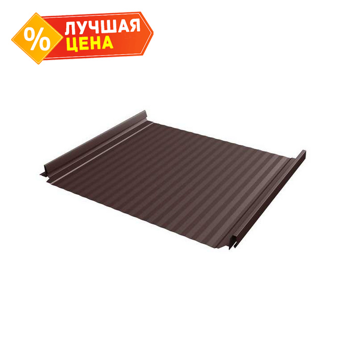 Фальцевая кровля Кликфальц Pro Gofr Grand Line 0,5 GreenCoat Pural BT RR 887 Шоколадно-Коричневый