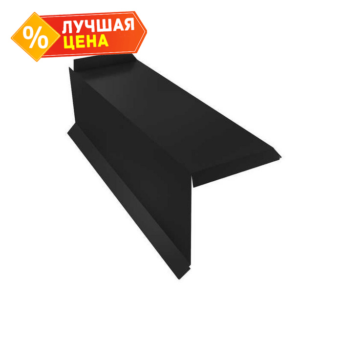 Планка торцевая сегментная 30мм Правая 0,45 Drap ST RAL 9005 черный