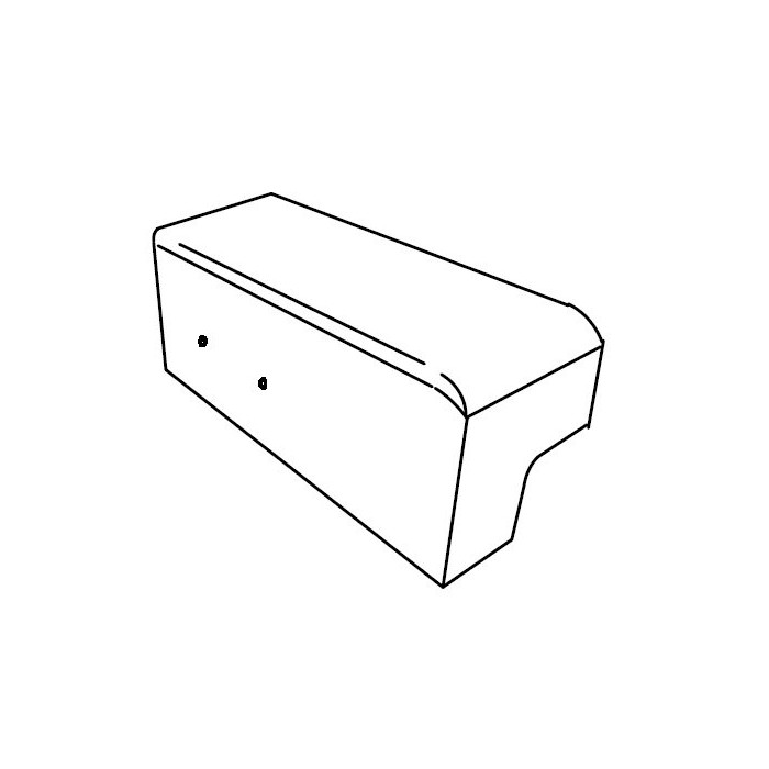 Боковая угловая левая черепица, Квест, Матовый коричневый, Maruso