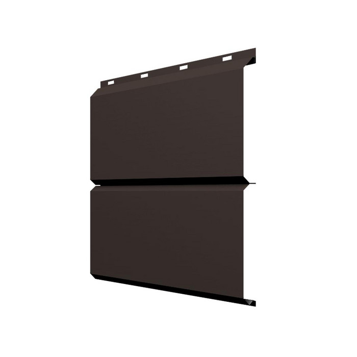Софит ЭкоБрус без перфорации 0,345 Grand Line 0,5 Satin с пленкой RR 32 темно-коричневый